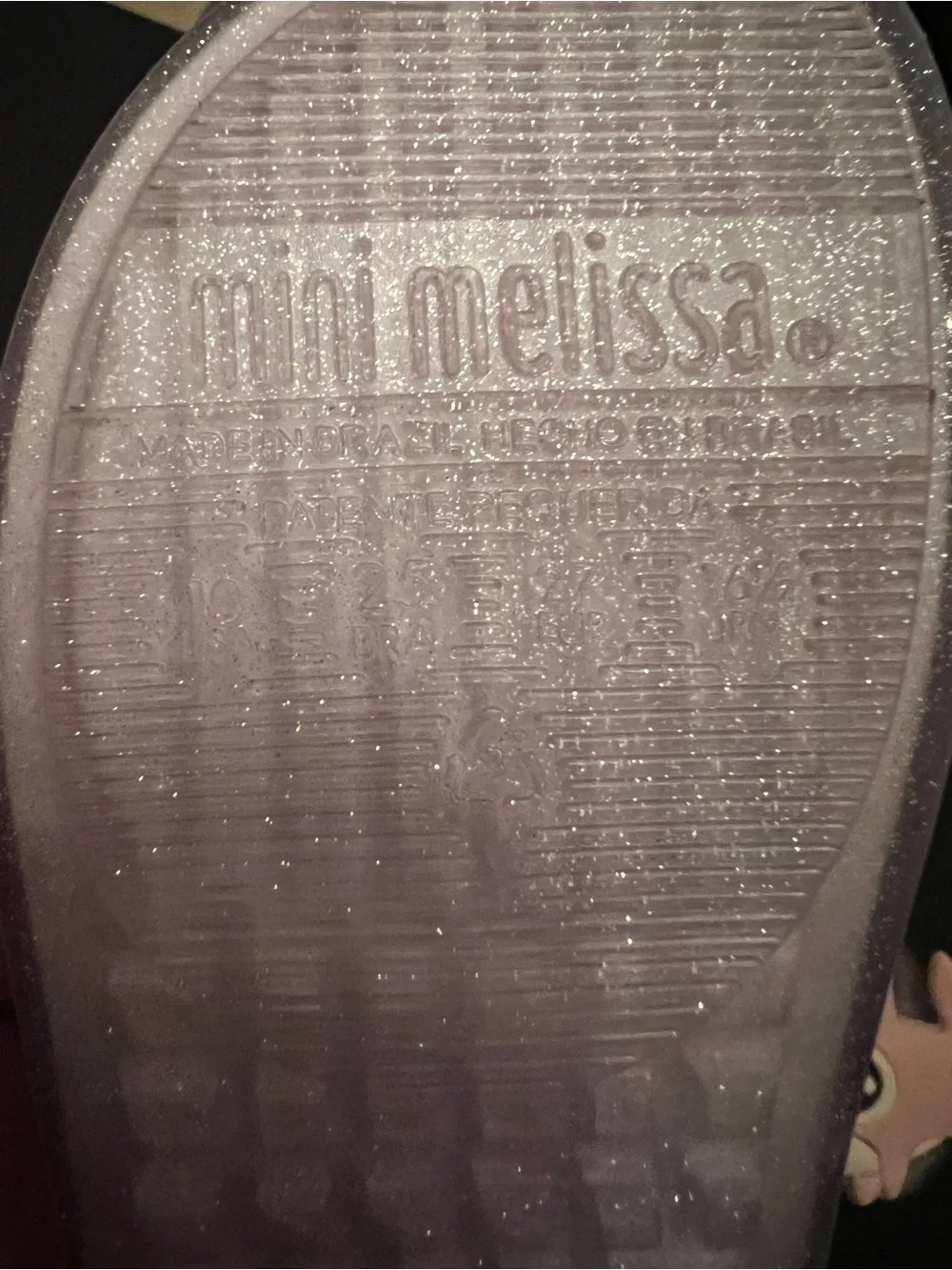 Mini Melissa Ultragirl Baby Shark Clear Glitter Pink Jelly Shoes Toddler Size 10